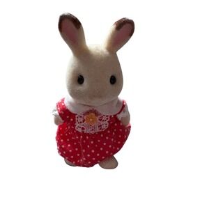 Calico Critters Red Polka Dot Dress Bunny Sylvanian Families